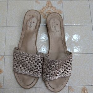 Kate Spade Metallic Woven Sandals